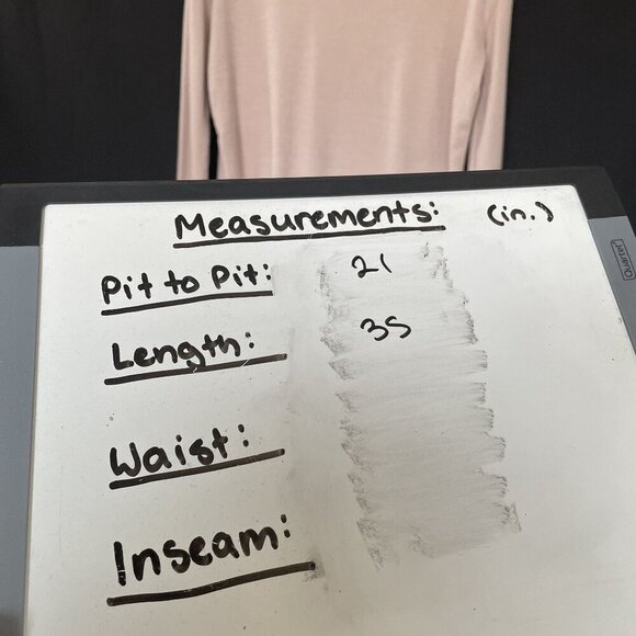 GAP soft pink long tunic style sweater top women's size small casual v-neck - Picture 7 of 8